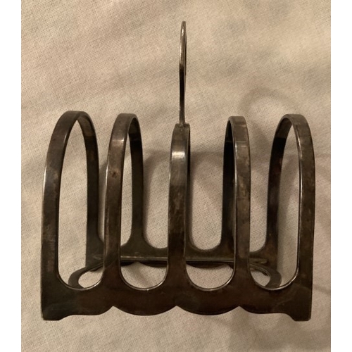 140 - HM silver toast rack