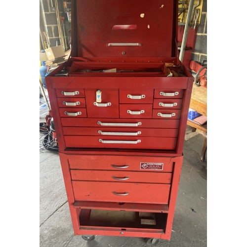 47 - An Armstrong tool chest with numerous contents to include drill bits etc.