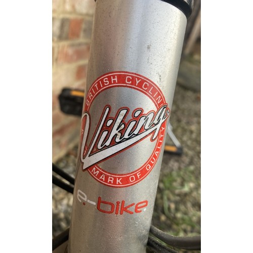 40 - Viking Eco-Stepper e-bike. Finished in silver having had little use. Comes with charger.