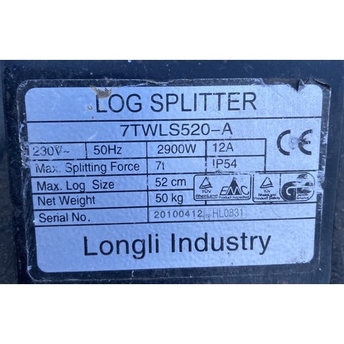 45 - A Longli Industries electrically motored log splitter machine.