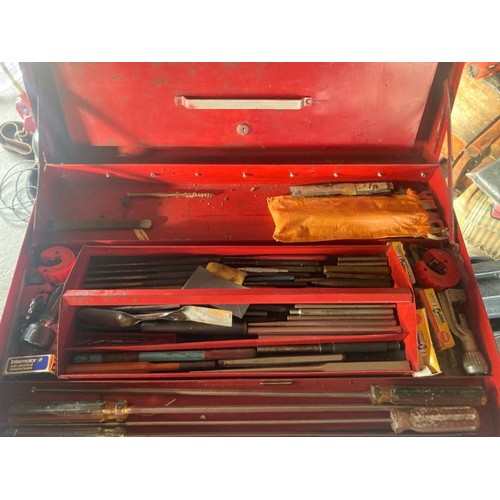 47 - An Armstrong tool chest with numerous contents to include drill bits etc.