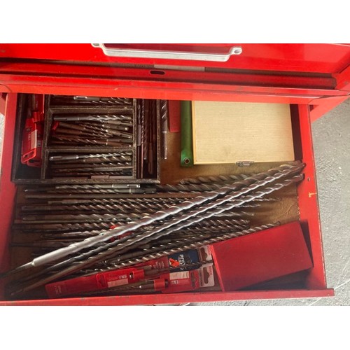 47 - An Armstrong tool chest with numerous contents to include drill bits etc.