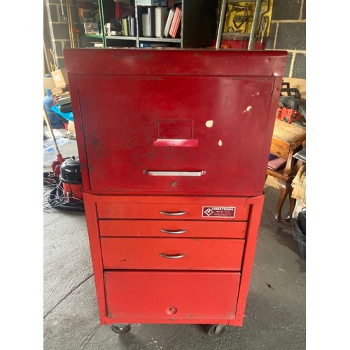 47 - An Armstrong tool chest with numerous contents to include drill bits etc.