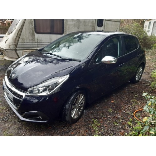 50 - Pergeot 208 five door car. First registered 27/11/2019, 1200cc petrol engine. Last MOT expired Novem... 