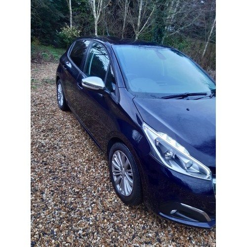 50 - Pergeot 208 five door car. First registered 27/11/2019, 1200cc petrol engine. Last MOT expired Novem... 