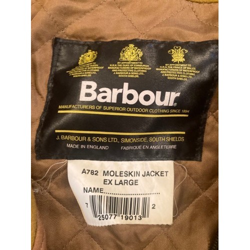 58 - Barbour A782 moleskin jacket XL.