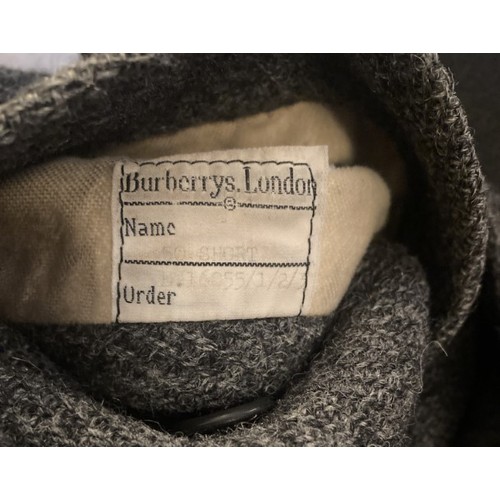 61 - Burberry Harris Tweed handwoven overcoat, 100% wool, 48