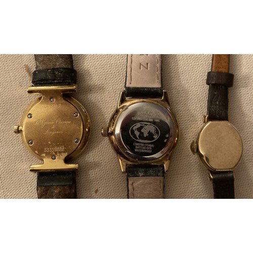 81 - A collection of three various ladies' wrist watches to include Longines, Rotary and an early 9ct gol... 