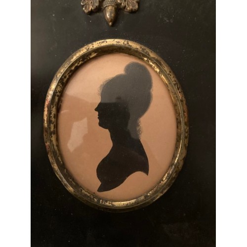 127 - Three early framed silhouette portraits