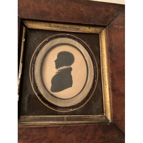 127 - Three early framed silhouette portraits