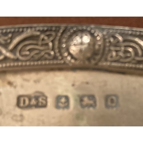 146 - HM silver comport inscribed under foot, 25cm diameter