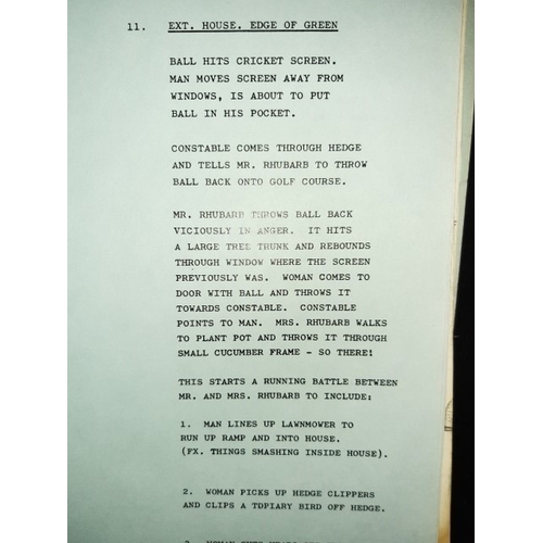 Thames Television 1980 script for Rhubarb, written and directed by Eric ...