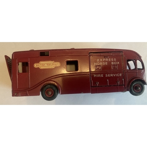 436 - An early Dinky toys horsebox, model No. 581, original box, condition as photographed