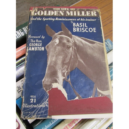 1009 - BOX CONTAINING 40 BOOKS RELATING TO HORSE RACING TO INCLUDE THE LIFE OF GOLDEN MILLER BY BASIL BRISC... 