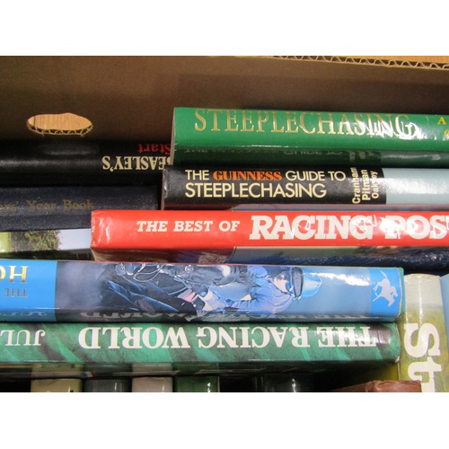 1015 - ONE BOX CONTAINING 31 BOOKS RELATING TO HORSERACING AND AUTOBIOGRAPHIES TO INCLUDE NEWMARKET BY LEWI... 