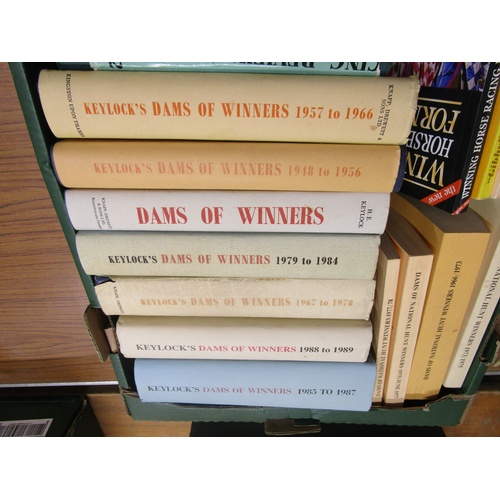 1019 - BOX CONTAINING 24 BOOKS RELATING TO DAMS AND HORSE RACING TO INCLUDE DAMS OF WINNERS 1956 TO 1989 (N... 