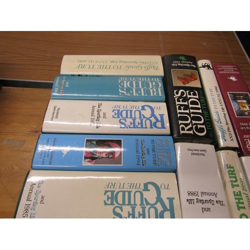 1020 - BOX CONTAINING 17 BOOKS RUFFS GUIDE TO THE TURF RANGING FROM 1980 TO 1996 (NOT INCLUSIVE)