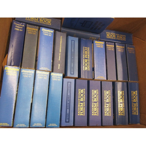 1023 - FIVE BOXES CONTAINING RACEFORM UP TO DATE FORM BOOK FLAT ANNUALS OF VARIOUS YEARS RANGING FROM 1950s... 