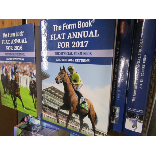 1023 - FIVE BOXES CONTAINING RACEFORM UP TO DATE FORM BOOK FLAT ANNUALS OF VARIOUS YEARS RANGING FROM 1950s... 