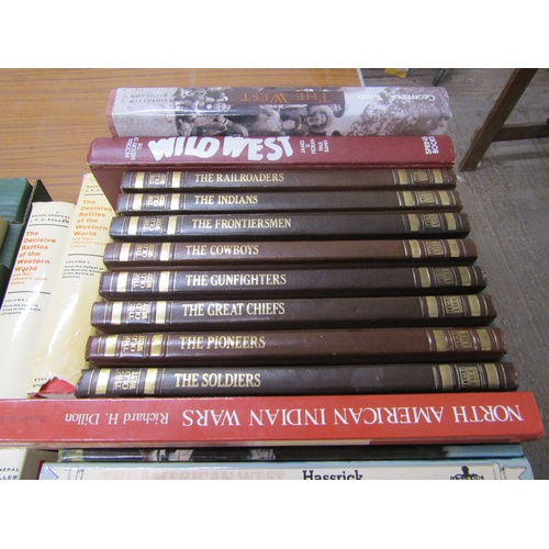1031 - TWO BOXES OF BOOKS RELATING TO WILD WEST AND NATIVE INDIANS TO INCLUDE HISTORY OF THE INDIANS OF THE... 
