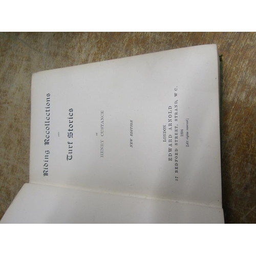 1047 - ONE BOX CONTAINING 25 HORSE RELATED VINTAGE BOOKS INCLUDING FOUR VOLUMES HISTORY OF THE ENGLISH TURF... 