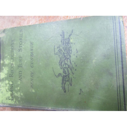 1047 - ONE BOX CONTAINING 25 HORSE RELATED VINTAGE BOOKS INCLUDING FOUR VOLUMES HISTORY OF THE ENGLISH TURF... 