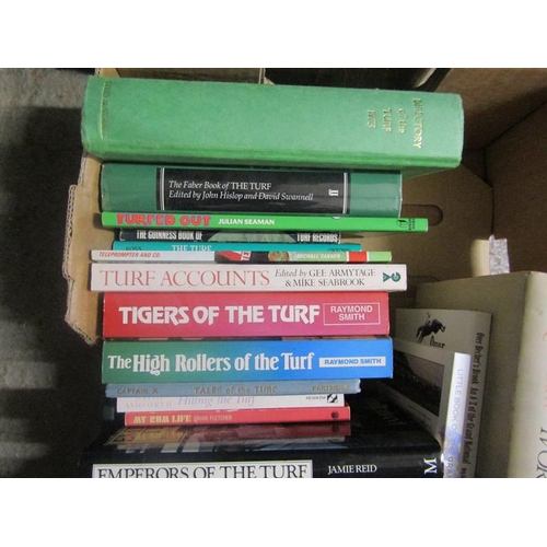 1048 - ONE BOX CONTAINING 33 BOOKS RELATING TO THE TURF AND GRAND NATIONAL TO INCLUDE THE GRAND NATIONAL BY... 
