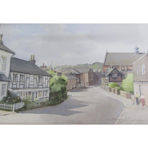 395 - Harry Sheldon 97 - Castle Street, Berkhamsted, signed and dated, watercolour, framed and glazed, 24c... 