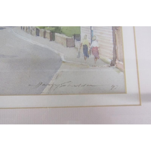 395 - Harry Sheldon 97 - Castle Street, Berkhamsted, signed and dated, watercolour, framed and glazed, 24c... 