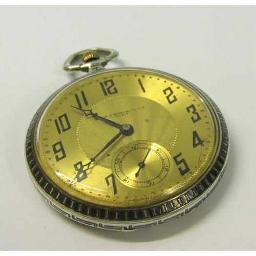 135 - An early 20c Swiss gentleman's pocket watch by the Havila Watch co.  the keyless Swiss bar movement ... 