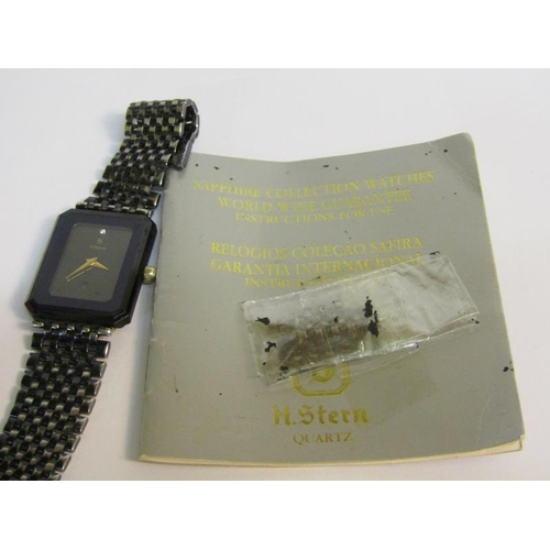 141 - A Swiss gentleman's wristwatch by H Stern no. RH9TT3 with Quartz movement dating c. 1994.  The recta... 