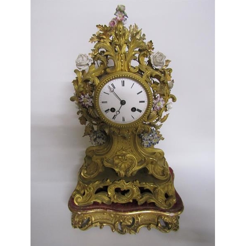 6 - Mid 19c French mantel clock the dial and movement signed Rouilly & Hooker Paris and contained in an ... 