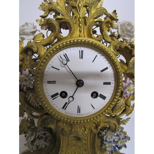 6 - Mid 19c French mantel clock the dial and movement signed Rouilly & Hooker Paris and contained in an ... 