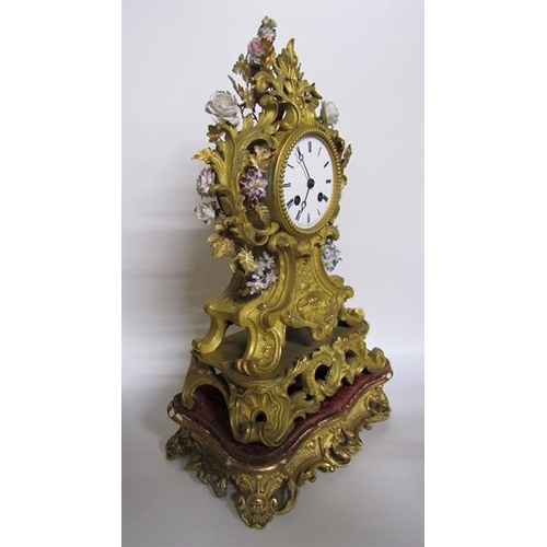 6 - Mid 19c French mantel clock the dial and movement signed Rouilly & Hooker Paris and contained in an ... 