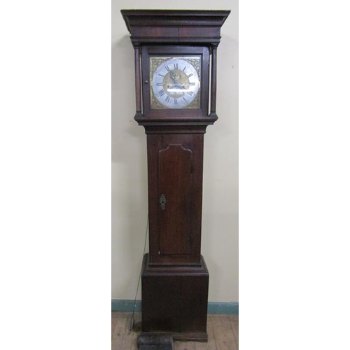 22 - An early 18c 8 day longcase clock the 28cm square brass dial signed Thos. Stripling, Barwell and hav... 