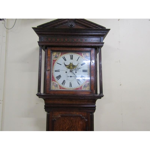 24 - Early 19c Eight day longcase clock, the 33cm square painted dial signed J L D Terry, Manchester and ... 