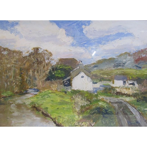 506 - Christopher Jessop - Cresselly Mill Pembrokeshire, label to reverse, oil on panel.  Framed and glaze... 