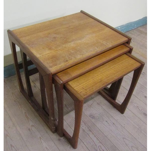 622 - A nest of three G Plan teak occasional tables, the largest 53cms w x 49cms h.