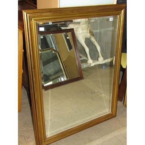 1268 - GILT FRAMED MIRROR AND A CHINOISERIE FRAMED MIRROR