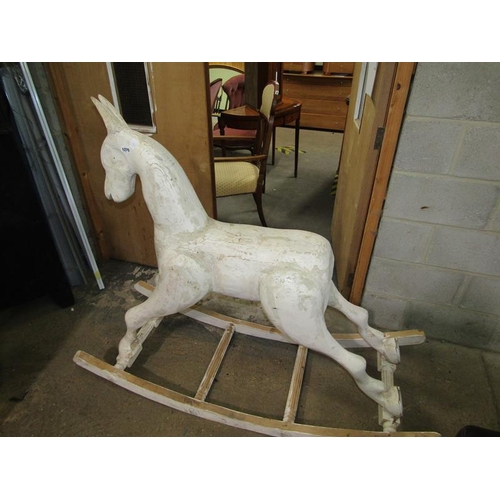 1275 - CARVED WOODEN ROCKING HORSE