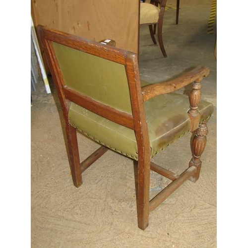 1278 - 1930s OAK ARMCHAIR