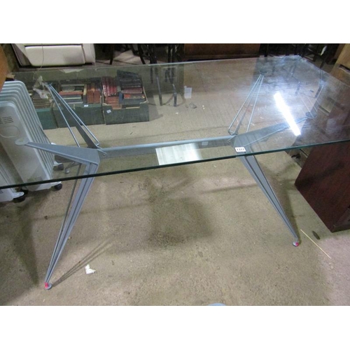 1317 - GLASS TOP DINING TABLE