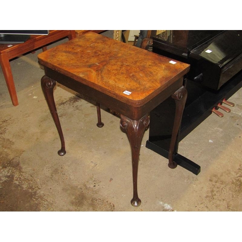 1324 - EARLY 20C WALNUT FOLD OVER CARD TABLE