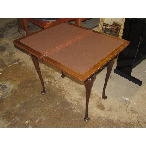 1324 - EARLY 20C WALNUT FOLD OVER CARD TABLE