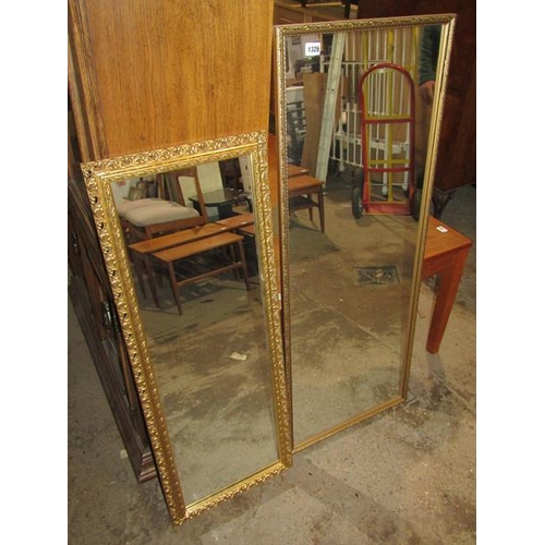 1326 - TWO GILT FRAMED MIRRORS