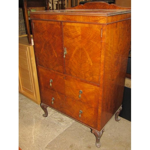 1327 - EARLY 20C WALNUT TALLBOY