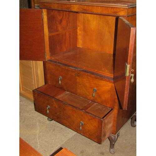 1327 - EARLY 20C WALNUT TALLBOY