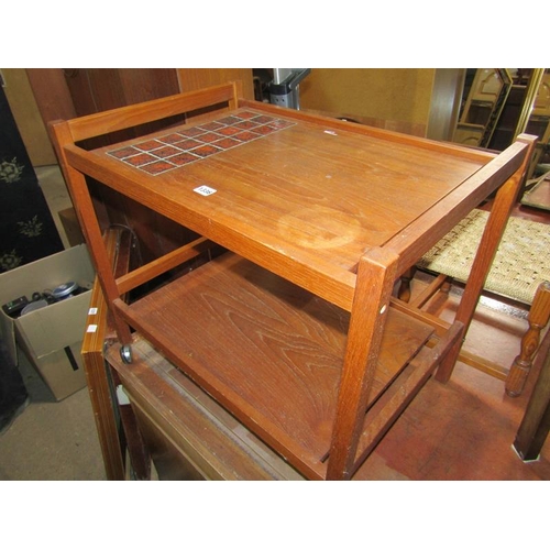 1336 - TEAK TEA TROLLEY