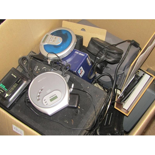 1338 - LARGE BOX OF STEREOS, WALKMANS ETC