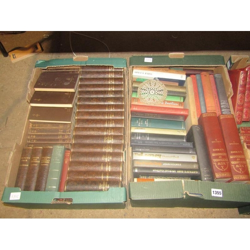 1355 - THREE BOXES OF VINTAGE BOOKS